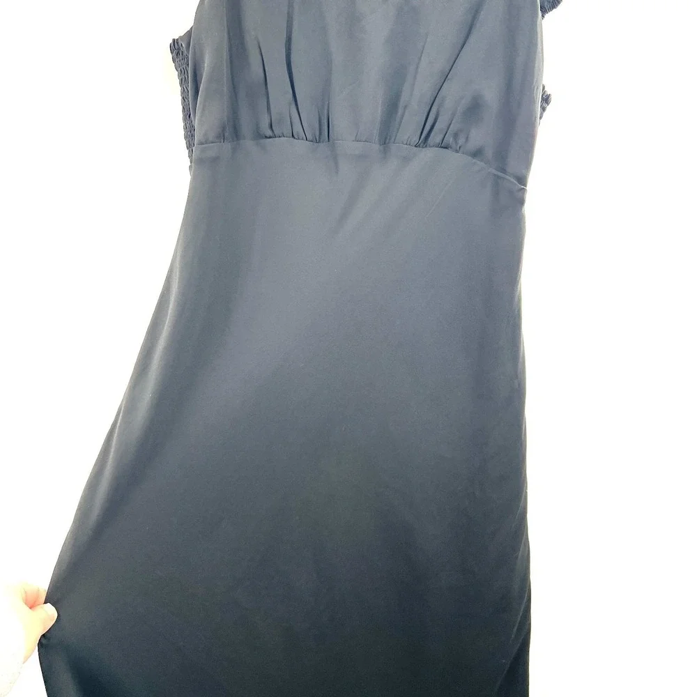 Abercrombie & Fitch retro y2k black maxi dress whimsigoth witchy empire waist XL